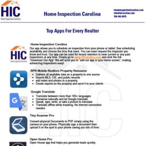 Top-Free-Apps Top Apps For Realtors Home Inspection Carolina - Top Home Inspectors in Charlotte, Raleigh, Asheville.